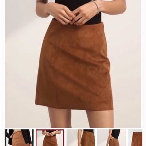 ARITZIA suede tan colored skirt